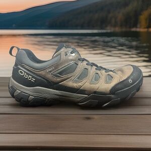 Oboz Sawtooth X Low B Dry Mens Brown Charcoal Hiking Trail Shoe Boot | Size 10.5